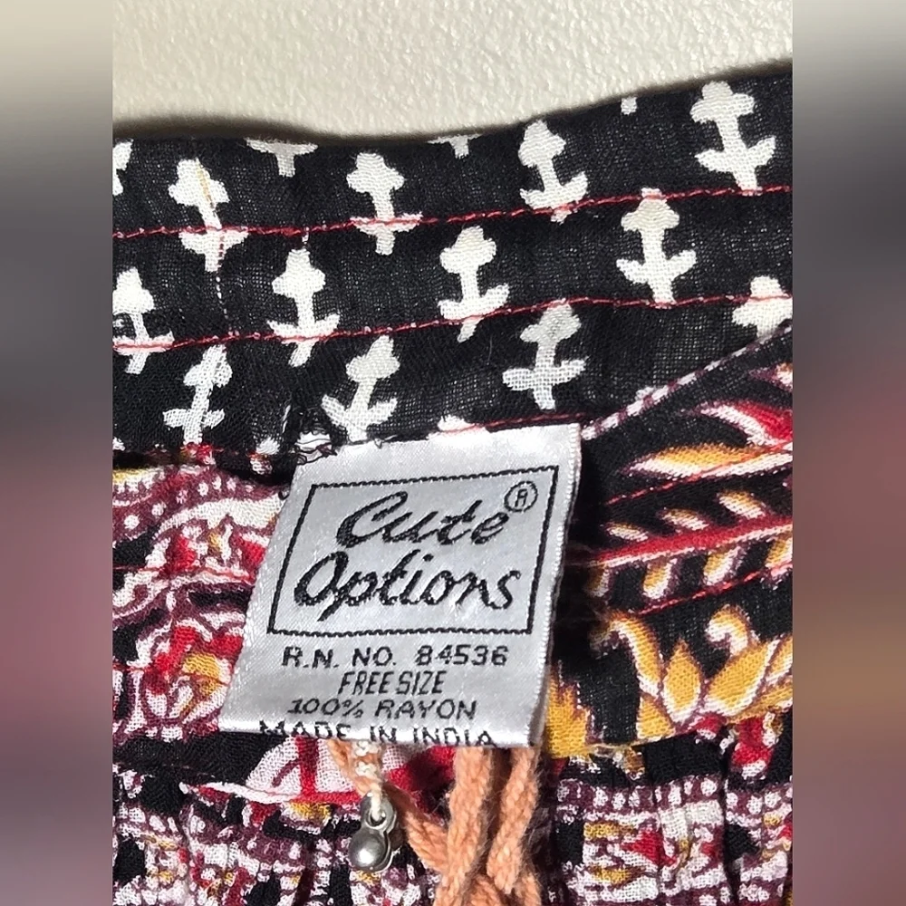 Vintage Cute Options Flowy Boho Gypsy‎ Hippie Festival Maxi Skirt, Free Size
